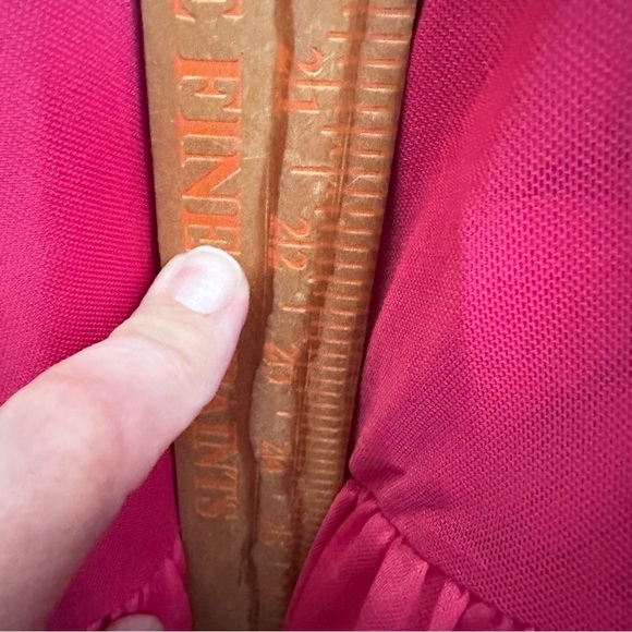 TORRID 2X Midi mesh Pink woman polyester ruffle surplice plus size midi dress - Picture 10 of 12